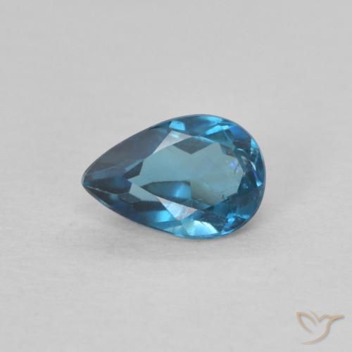 0.53ct 天然 蓝色 黄玉, 梨形, VS
