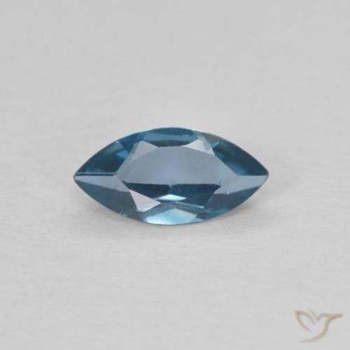 0.46ct 天然 蓝色 黄玉, 榄尖形, VS
