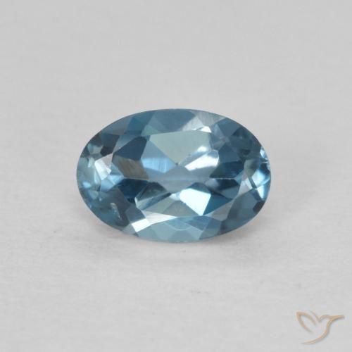 0.68ct 天然 蓝色 黄玉, 椭圆形, VS