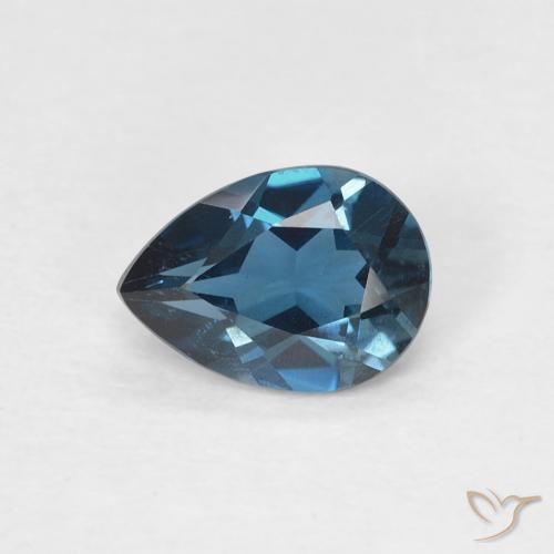 0.79ct 天然 蓝色 黄玉, 梨形, VVS-VS