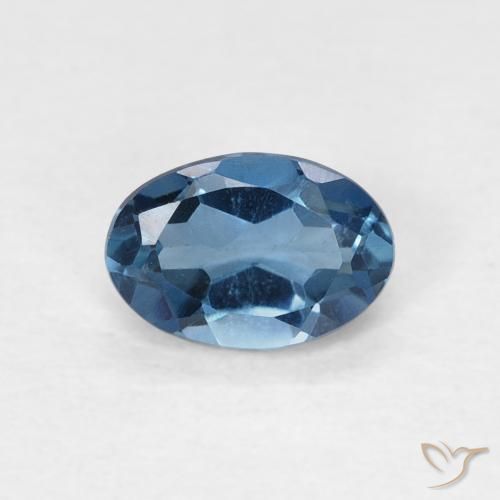 0.62ct 天然 蓝色 黄玉, 椭圆形, VVS-VS