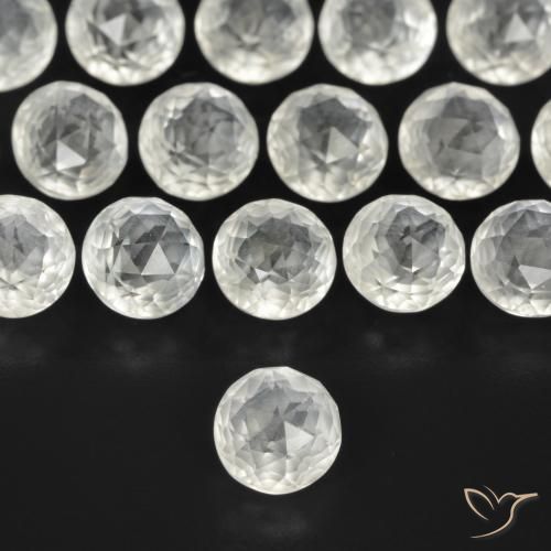 0.81ct 天然 暖白 黄玉, 圆形的, VS