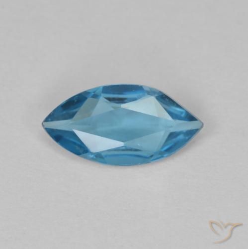 0.46ct 天然 蓝色 黄玉, 榄尖形, VVS