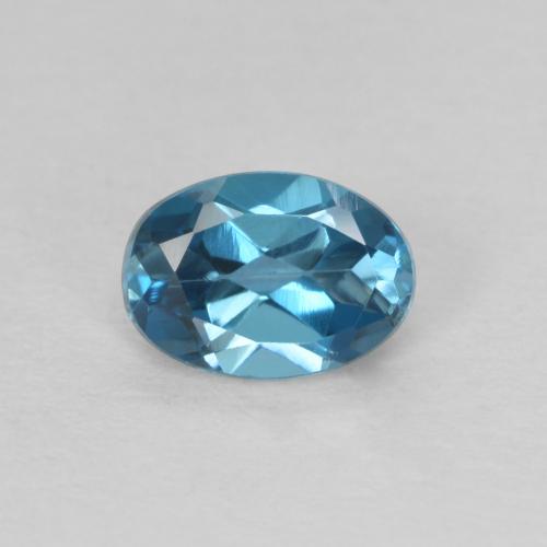0.58ct 天然 蓝色 黄玉, 椭圆形, VVS