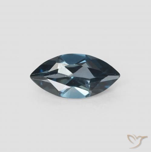 0.63ct 天然 蓝色 黄玉, 榄尖形, VVS-VS