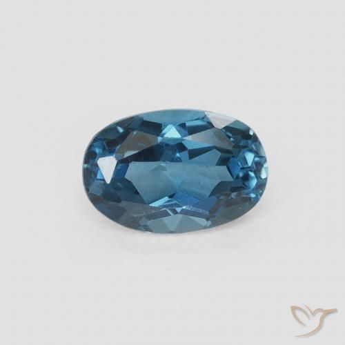 0.61ct 天然 蓝色 黄玉, 椭圆形, VVS-VS