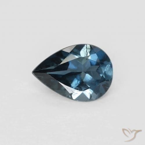 0.85ct 天然 蓝色 黄玉, 梨形, VVS-VS