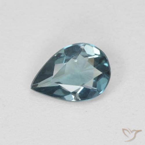 0.53ct 天然 蓝色 黄玉, 梨形, VVS-VS