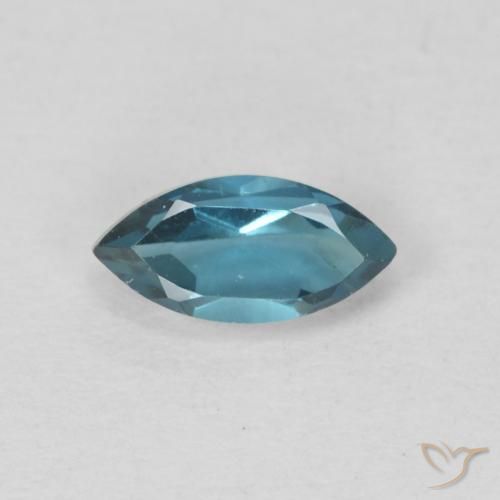 0.58ct 天然 蓝色 黄玉, 榄尖形, VVS-VS