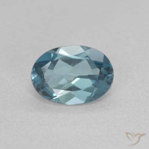 1.04ct 天然 蓝色 黄玉, 椭圆形, VVS-VS