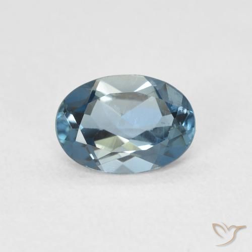 0.97ct 天然 蓝色 黄玉, 椭圆形, VVS-VS