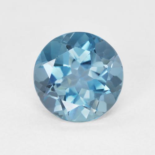2.24ct 天然 蓝色 黄玉, 圆形的, VVS