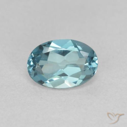 1.03ct 天然 蓝色 黄玉, 椭圆形, VVS
