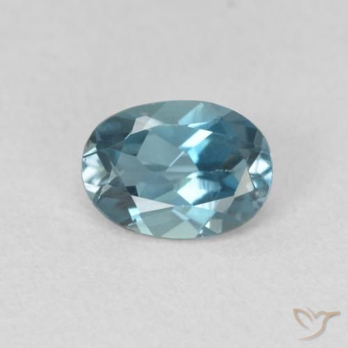 0.91ct 天然 蓝色 黄玉, 椭圆形, VVS