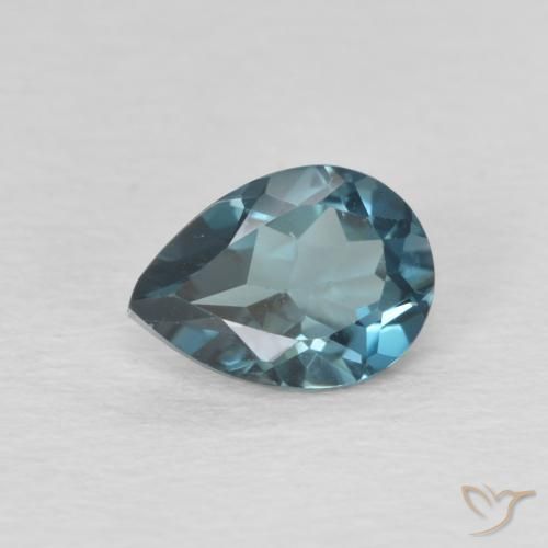 0.86ct 天然 蓝色 黄玉, 梨形, VS