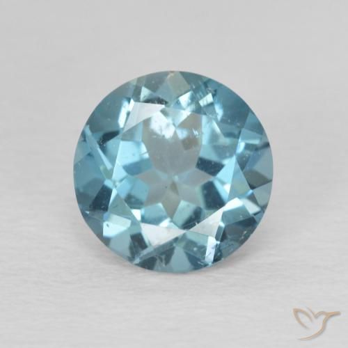 2.33ct 天然 蓝色 黄玉, 圆形的, VS