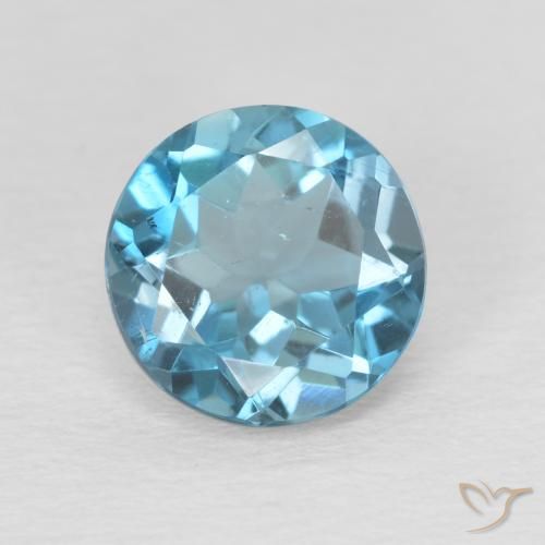 2.30ct 天然 蓝色 黄玉, 圆形的, VS