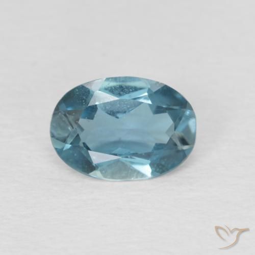 0.83ct 天然 蓝色 黄玉, 椭圆形, VS