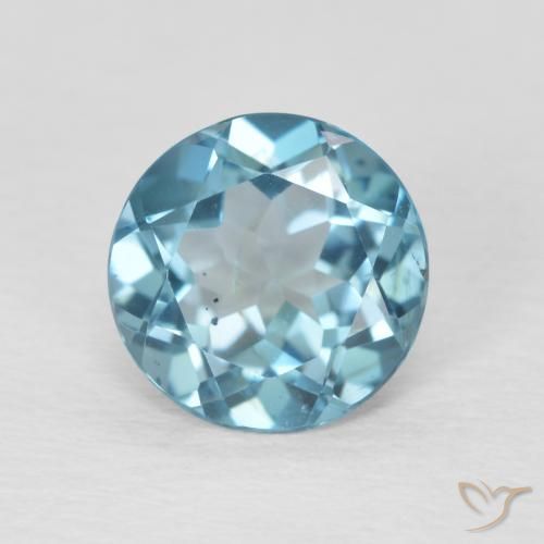 2.26ct 天然 蓝色 黄玉, 圆形的, VVS-VS