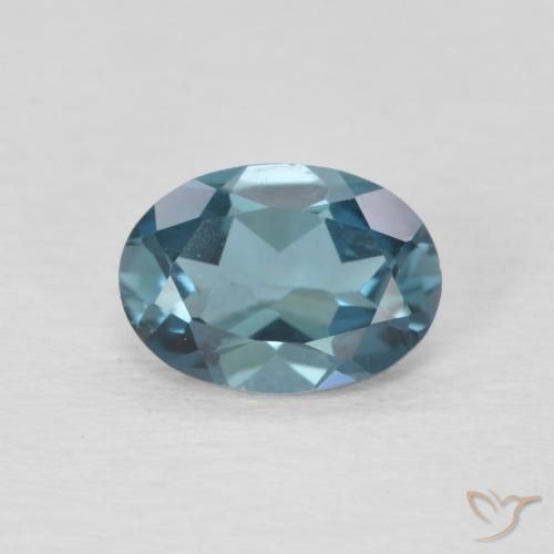 0.95ct 天然 蓝色 黄玉, 椭圆形, VVS