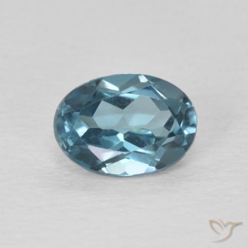 1.11ct 天然 蓝色 黄玉, 椭圆形, VVS