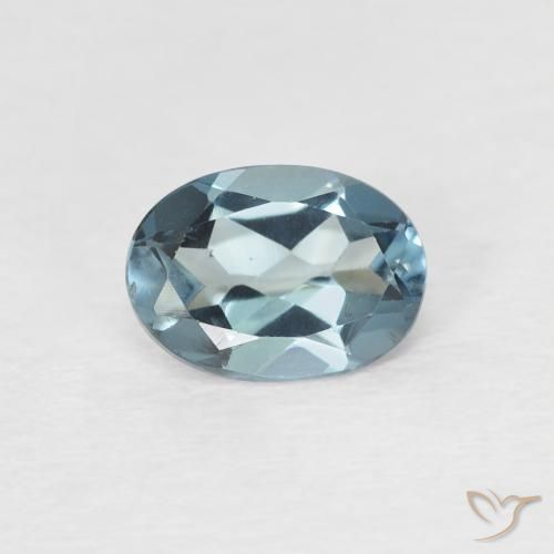 0.87ct 天然 蓝色 黄玉, 椭圆形, VVS-VS