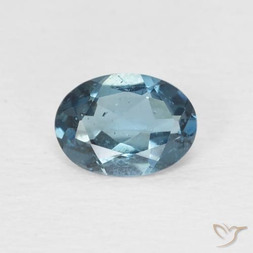0.92ct 天然 蓝色 黄玉, 椭圆形, VS