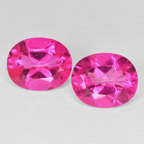 8.64ctw 天然 Medium Dark-Pink 黄玉, 椭圆形, VVS-VS