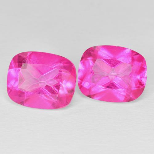 10.01ctw 天然 Medium Dark-Pink 黄玉, 软垫, VS