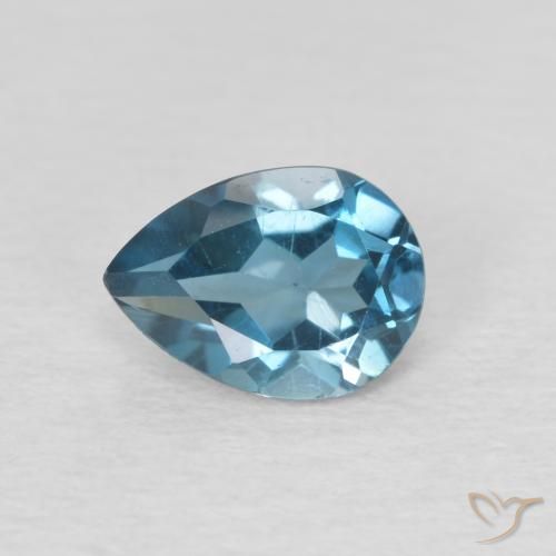 0.93ct 天然 蓝色 黄玉, 梨形, VVS-VS