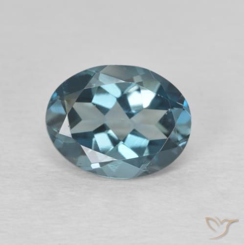 2.18ct 天然 蓝色 黄玉, 椭圆形, VVS-VS