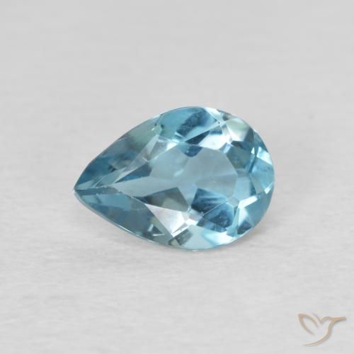 0.80ct 天然 瑞士蓝 黄玉, 梨形, VVS-VS