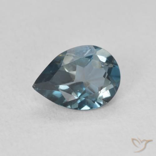 0.77ct 天然 蓝色 黄玉, 梨形, VVS-VS