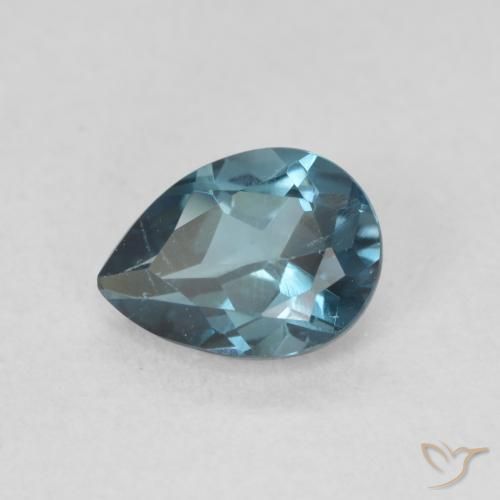 0.92ct 天然 蓝色 黄玉, 梨形, VVS-VS