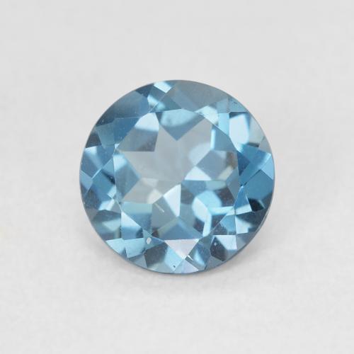 1.48ct 天然 瑞士蓝 黄玉, 圆形的, VS