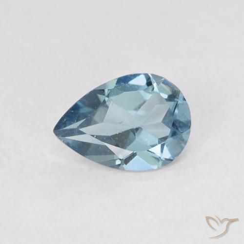 0.77ct 天然 蓝色 黄玉, 梨形, VS
