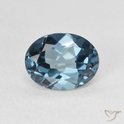 2.28ct 天然 蓝色 黄玉, 椭圆形, VS