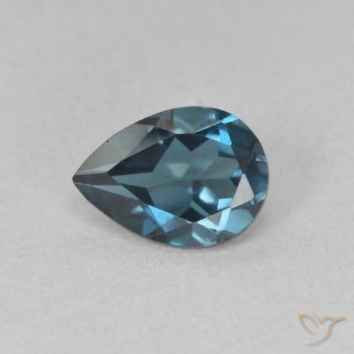 0.89ct 天然 蓝色 黄玉, 梨形, VVS-VS