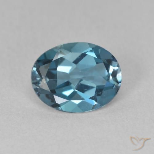 2.15ct 天然 蓝色 黄玉, 椭圆形, VVS-VS