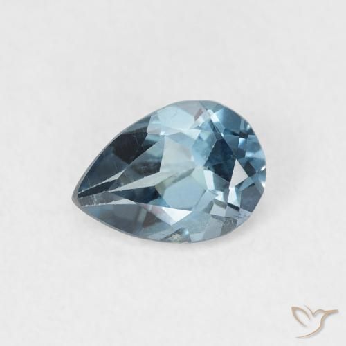 0.89ct 天然 蓝色 黄玉, 梨形, VS