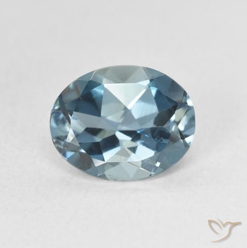 2.11ct 天然 蓝色 黄玉, 椭圆形, VS