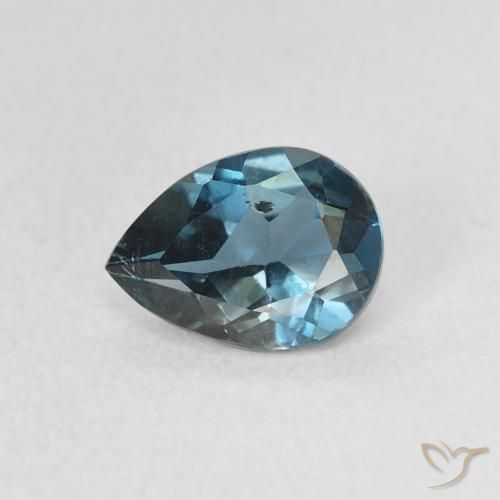 0.86ct 天然 蓝色 黄玉, 梨形, VS