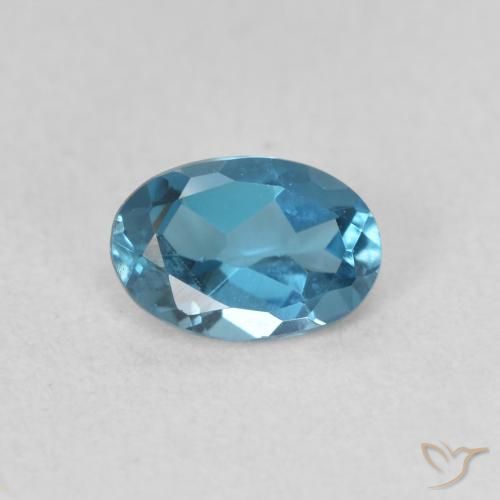 0.53ct 天然 蓝色 黄玉, 椭圆形, VVS