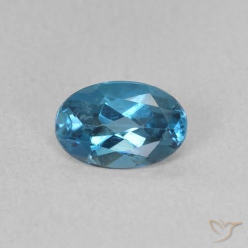 0.50ct 天然 蓝色 黄玉, 椭圆形, VVS