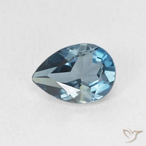 0.85ct 天然 蓝色 黄玉, 梨形, VVS