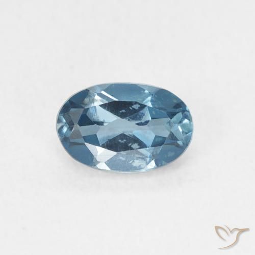 0.62ct 天然 蓝色 黄玉, 椭圆形, VVS
