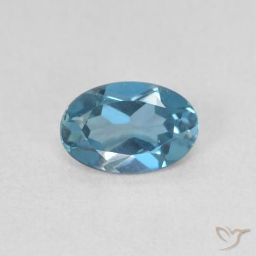 0.54ct 天然 蓝色 黄玉, 椭圆形, VVS-VS