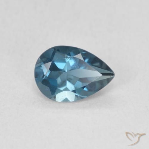 0.80ct 天然 蓝色 黄玉, 梨形, VS