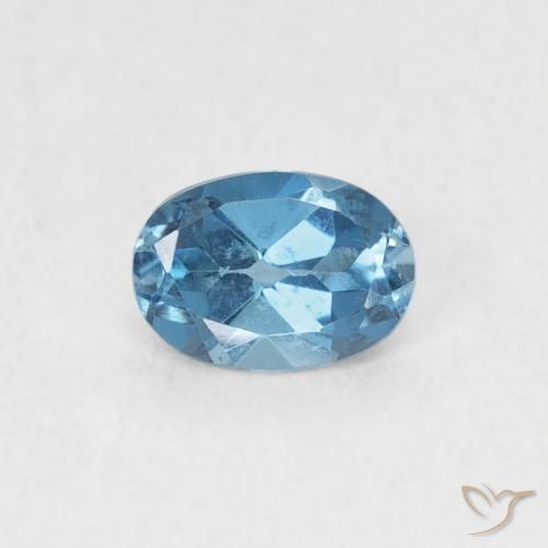0.53ct 天然 蓝色 黄玉, 椭圆形, VVS-VS