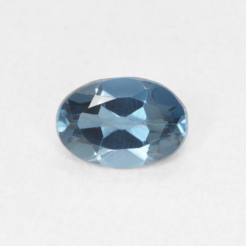 0.50ct 天然 蓝色 黄玉, 椭圆形, VVS-VS